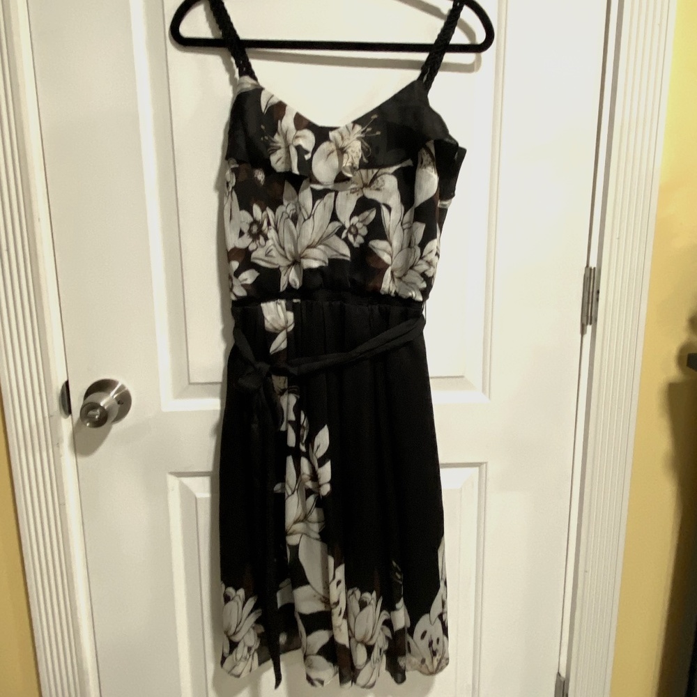 black floral dress